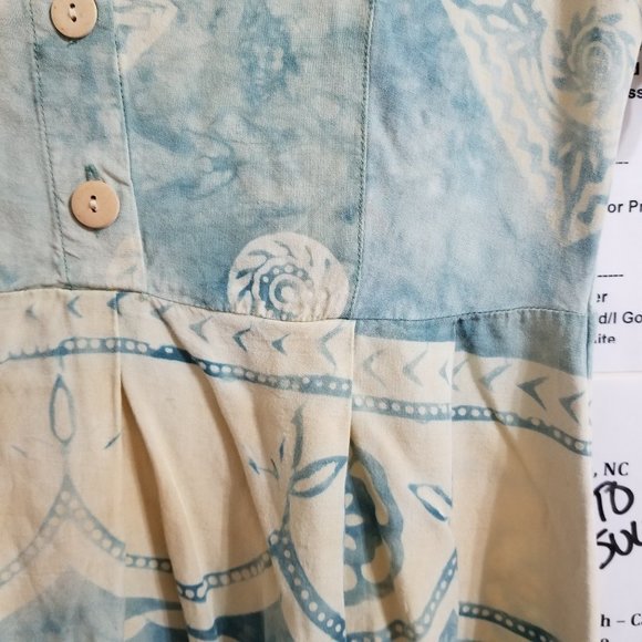 Passports Of Pier 1 Imports dress Small ombre batik abstract print VINTAGE - Picture 5 of 12